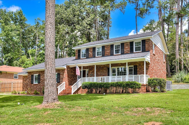 986 Campbellton Dr, North Augusta, SC 29841 - view of front of house featuring brick siding, covered porch, and stairway
