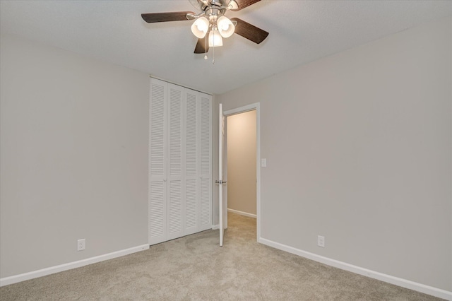 986 Campbellton Dr, North Augusta, SC 29841 - unfurnished bedroom featuring light carpet, a closet, and ceiling fan