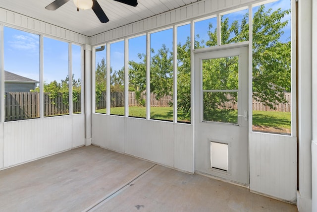 207 Hazelwood Ct, Grovetown, GA 30813 - unfurnished sunroom with ceiling fan