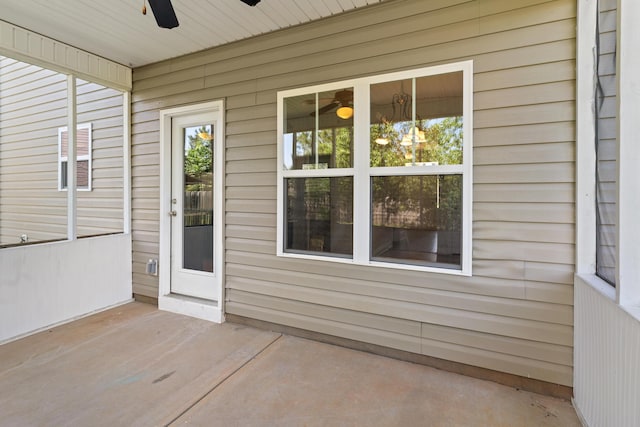 207 Hazelwood Ct, Grovetown, GA 30813 - view of patio featuring ceiling fan