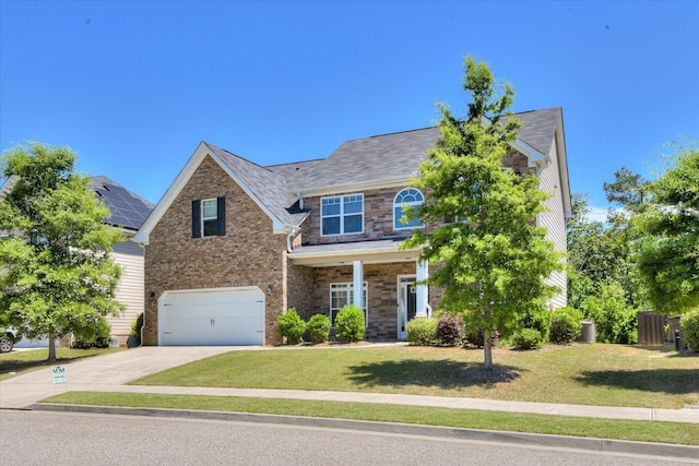 1037 Dietrich Ln, North Augusta, SC 29860 - view of front of property with a garage, concrete driveway, brick siding, and a shingled roof