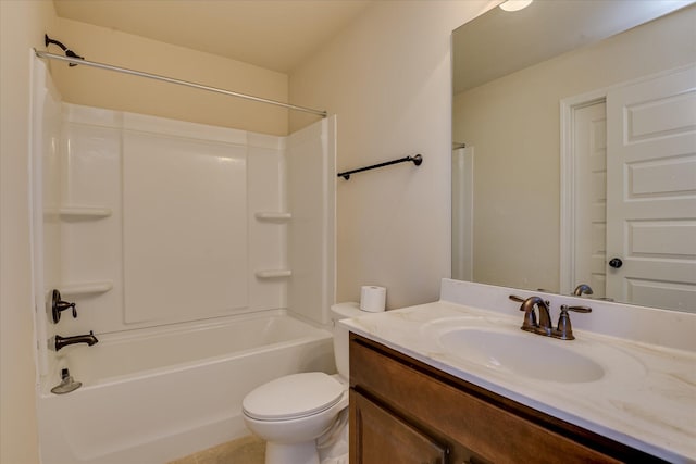 1037 Dietrich Ln, North Augusta, SC 29860 - full bathroom featuring vanity, shower / bath combination, toilet, and tile patterned flooring