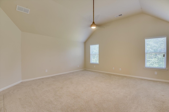 1037 Dietrich Ln, North Augusta, SC 29860 - bonus room with lofted ceiling, ceiling fan, light colored carpet, and baseboards