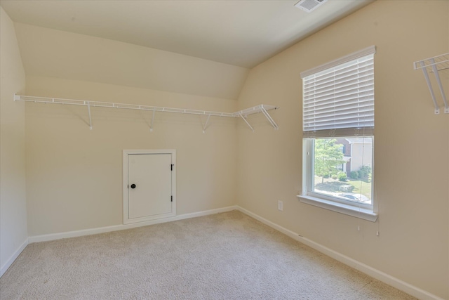 1037 Dietrich Ln, North Augusta, SC 29860 - walk in closet featuring carpet flooring and lofted ceiling