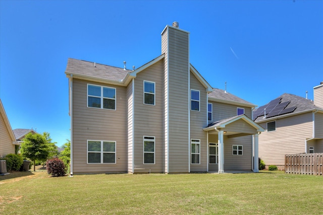 1037 Dietrich Ln, North Augusta, SC 29860 - back of property with a chimney and central air condition unit