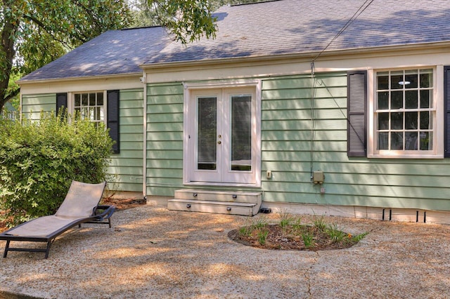 exterior space with french doors