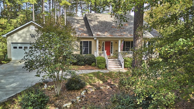 403 Sawgrass Cv, Mccormick, SC 29835 - cape cod house with driveway, an attached garage, and a porch