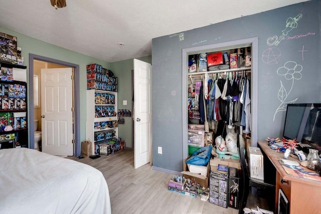 7419 Fullbright Rd, Appling, GA 30802 - bedroom featuring wood finished floors and a closet