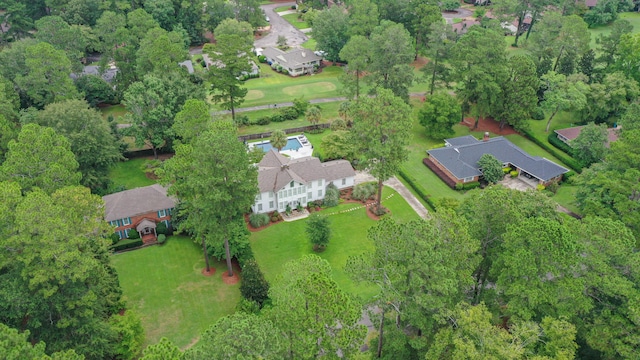bird's eye view with a residential view