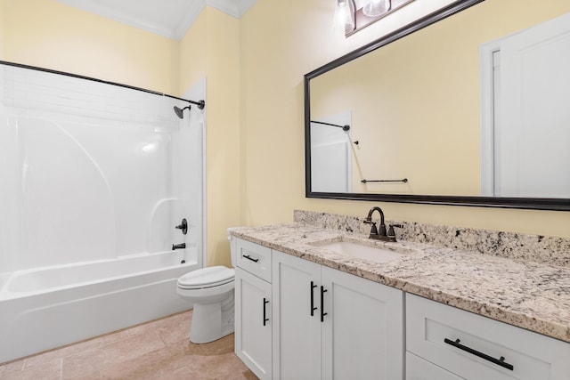 3067 Rosewood Dr, Evans, GA 30809 - bathroom featuring vanity, shower / bath combination, and ornamental molding