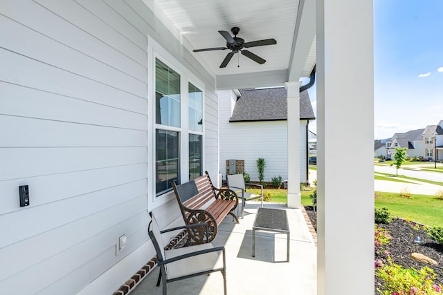 3067 Rosewood Dr, Evans, GA 30809 - covered porch featuring a ceiling fan