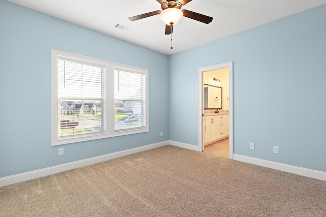 3067 Rosewood Dr, Evans, GA 30809 - empty room with light colored carpet and a ceiling fan