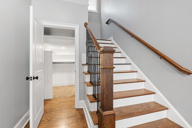 3067 Rosewood Dr, Evans, GA 30809 - staircase featuring wood finished floors and baseboards