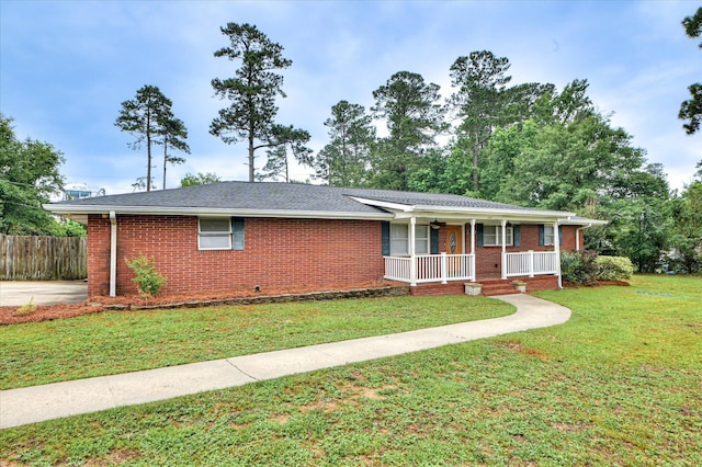 103 Adams Ln, Grovetown, GA 30813 - ranch-style home with covered porch and brick siding