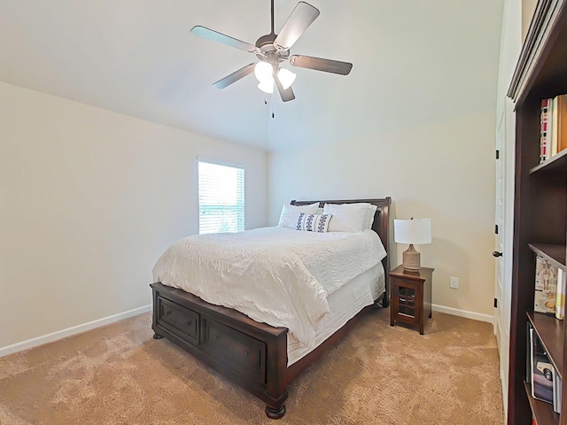 1038 Dietrich Ln, North Augusta, SC 29860 - bedroom with light carpet, baseboards, and ceiling fan