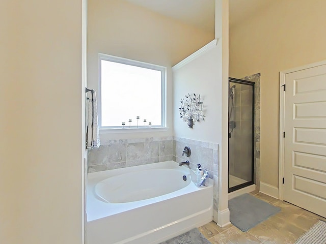 1038 Dietrich Ln, North Augusta, SC 29860 - bathroom featuring a garden tub and a shower stall