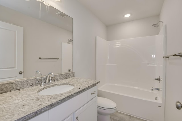 1056 Candleberry Dr, Grovetown, GA 30813 - bathroom with vanity, tile patterned floors, and shower / bath combination