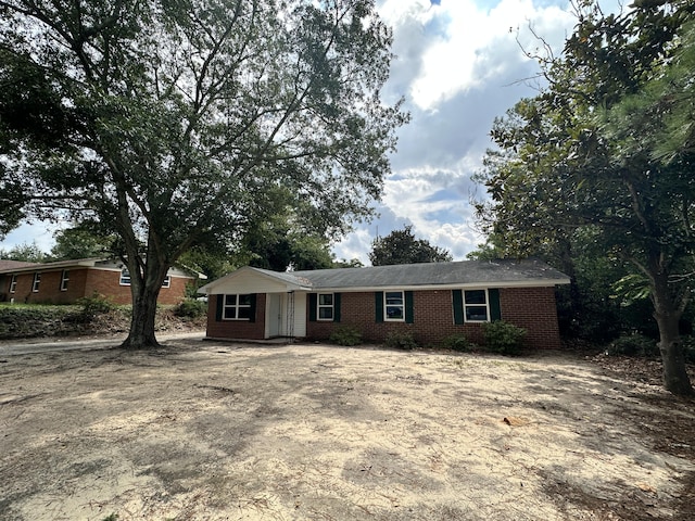 view of ranch-style house