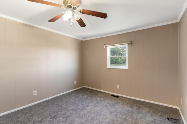 5950 E Ga Highway 24, Louisville, GA 30434 - empty room featuring ornamental molding, carpet, and ceiling fan