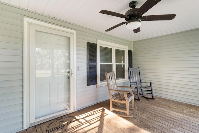 5950 E Ga Highway 24, Louisville, GA 30434 - wooden terrace featuring a ceiling fan