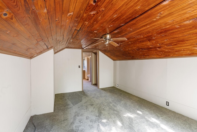 5950 E Ga Highway 24, Louisville, GA 30434 - additional living space with wood ceiling, carpet flooring, lofted ceiling, and ceiling fan