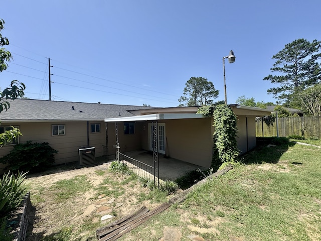 2255 Walden Dr, Augusta, GA 30904 - back of house featuring central AC, a patio area, and french doors
