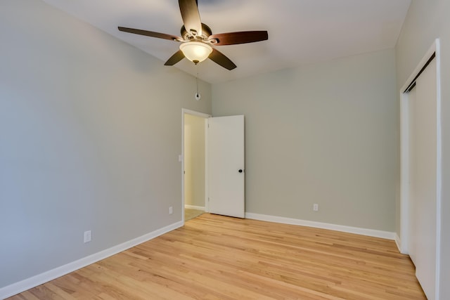 807 Crawford Ave, Augusta, GA 30904 - unfurnished bedroom featuring light wood finished floors, baseboards, and ceiling fan
