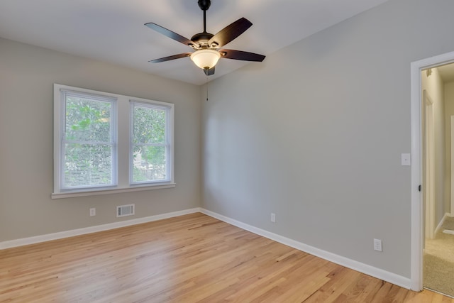 807 Crawford Ave, Augusta, GA 30904 - unfurnished room with a ceiling fan, light wood finished floors, and baseboards