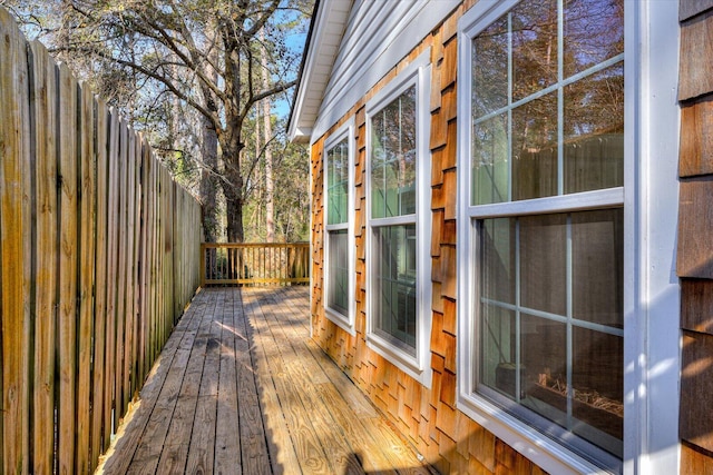 view of wooden deck