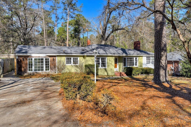 view of ranch-style home