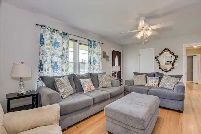 2408 Forest Park Rd, Augusta, GA 30904 - living area featuring ceiling fan and light wood-style flooring