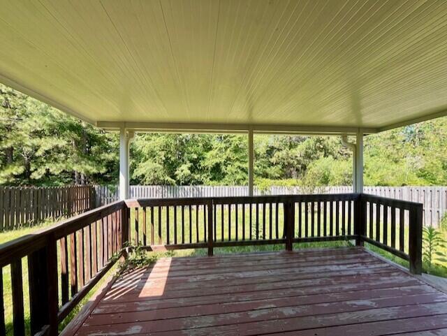 510 Lory Ln, Grovetown, GA 30813 - wooden deck with a fenced backyard