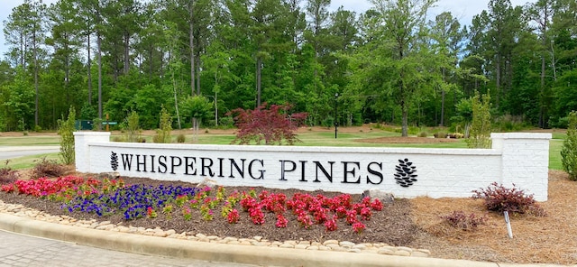 view of community sign