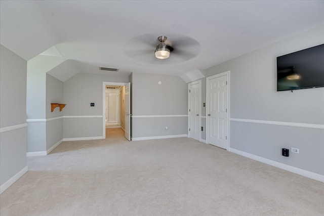 819 Cape Cod Ct, Evans, GA 30809 - unfurnished room with ceiling fan, vaulted ceiling, and carpet