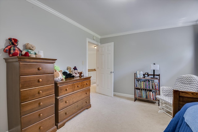819 Cape Cod Ct, Evans, GA 30809 - bedroom with crown molding and light carpet