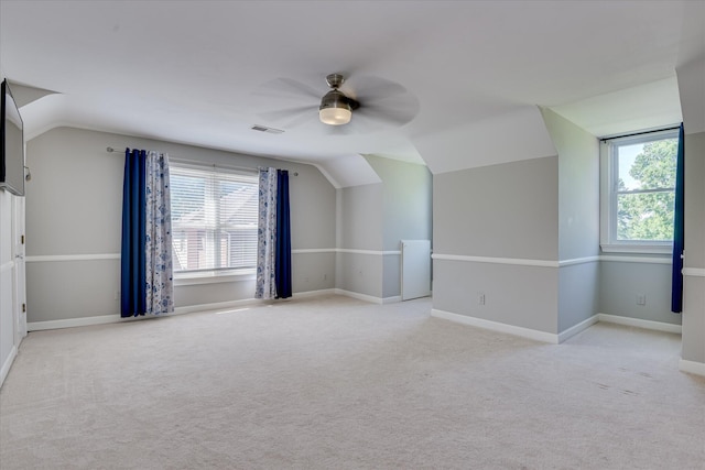 819 Cape Cod Ct, Evans, GA 30809 - bonus room with lofted ceiling, healthy amount of natural light, carpet flooring, and a ceiling fan