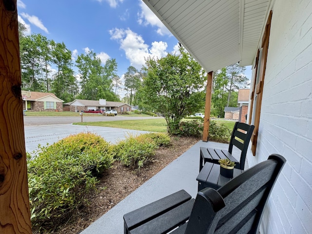 view of patio / terrace with a porch