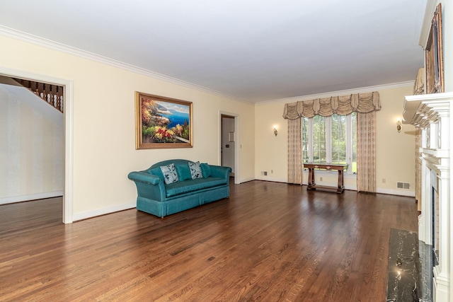 506 Regent Pl, Augusta, GA 30909 - unfurnished room with wood finished floors, ornamental molding, and a high end fireplace