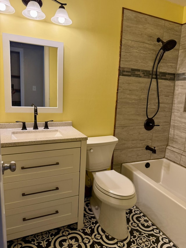 3777 Pine Ridge Run, Martinez, GA 30907 - bathroom with vanity, tub / shower combination, and tile patterned flooring