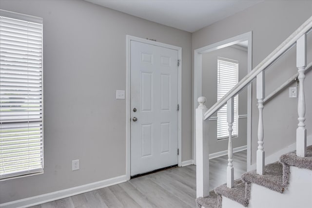 2904 Pleasant Ct, Augusta, GA 30907 - foyer with stairs and light wood finished floors