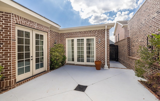 view of patio / terrace with french doors