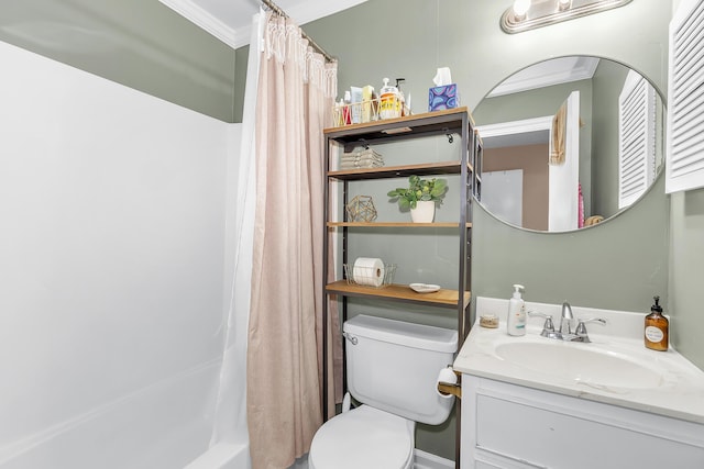 5 Teal Ct, North Augusta, SC 29841 - full bathroom with toilet, vanity, crown molding, and shower / tub combo