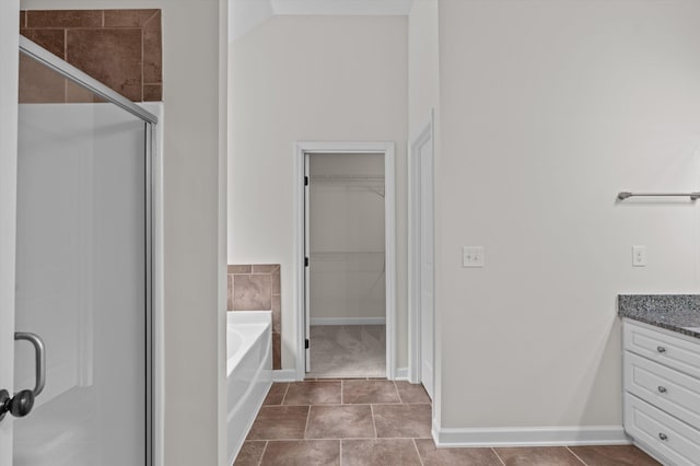 1606 Cedar Hill Dr, Grovetown, GA 30813 - full bath with a shower stall, vanity, a bath, and a spacious closet