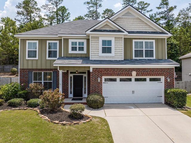 1606 Cedar Hill Dr, Grovetown, GA 30813 - view of front facade with brick siding and board and batten siding
