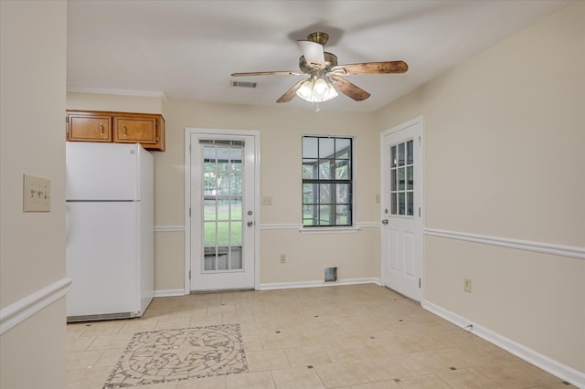 4520 Caliburn Way, Grovetown, GA 30813 - doorway to outside with ceiling fan and baseboards