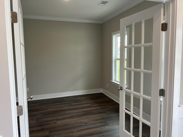 8048 Crossbow Lndg, Graniteville, SC 29829 - spare room with dark wood-style floors, ornamental molding, and baseboards