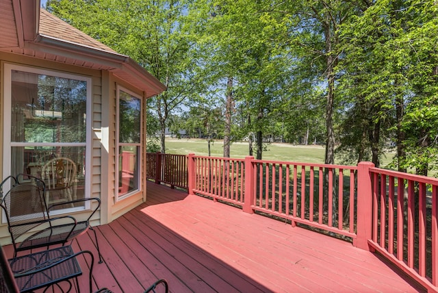 view of wooden terrace