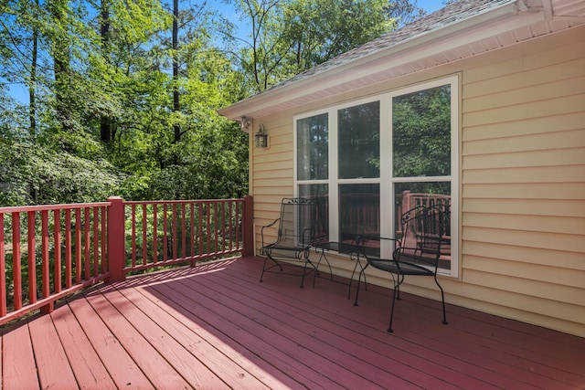 view of wooden terrace