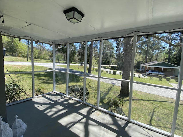 view of sunroom