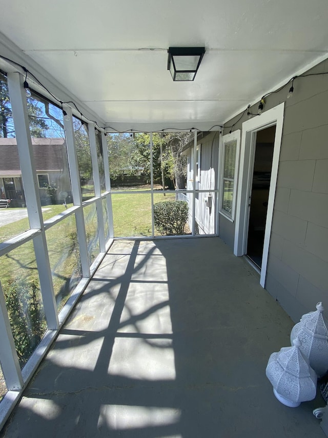 view of sunroom / solarium